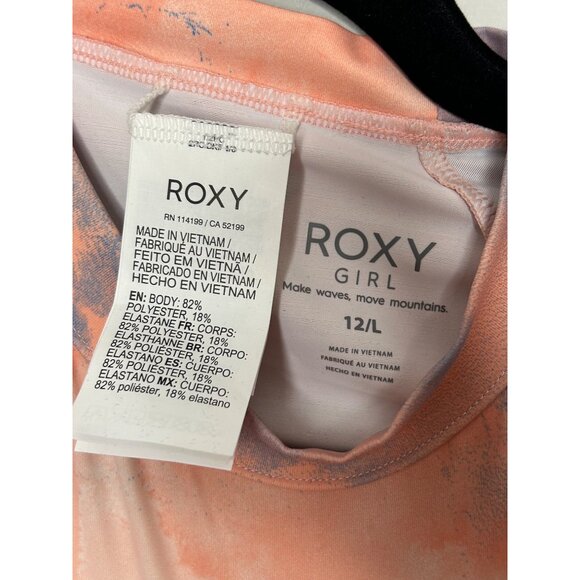Girls Roxy Malibu story long sleeve 2-piece bathing suit size 12L NWOT - Picture 5 of 6